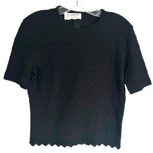 Vintage 1960s Kimberly New York short-sleeve top with a scalloped hem M/L